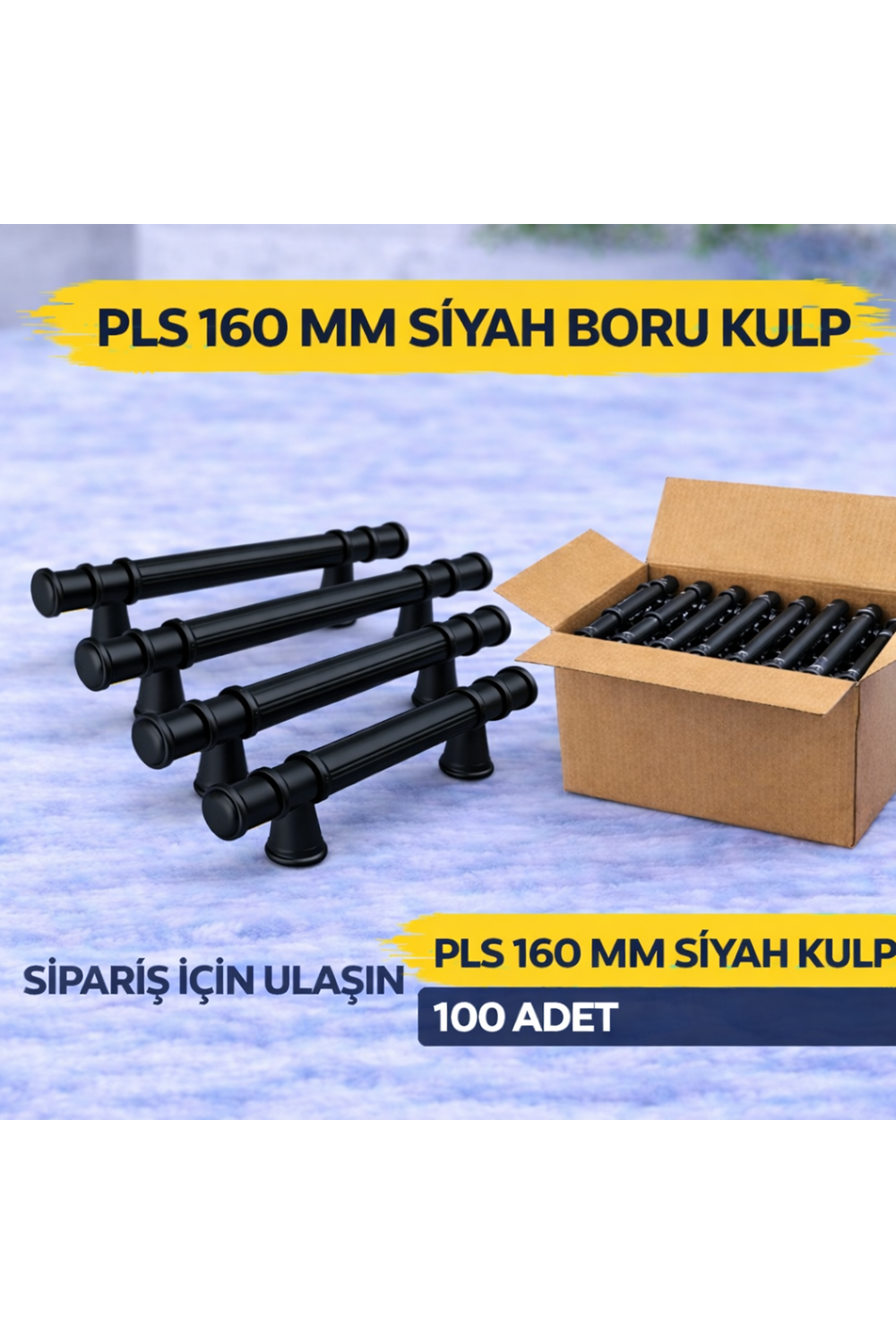 PLS 160 MM SİYAH BORU KULP 100AD/10PKT