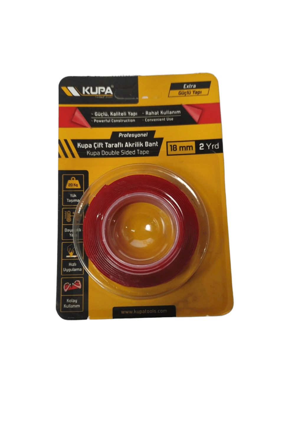 KUPA ÇİFT TARAFLI AKRİLİK BANT 18 MM X 2 MT 4520 (PK 50 KL 240)