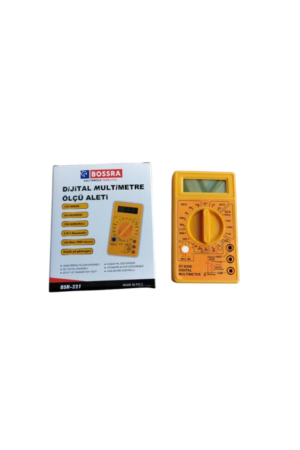 BOSSRA MULTİMETRE ÖLÇÜM ALETİ BSR 321 PK ( 12 )
