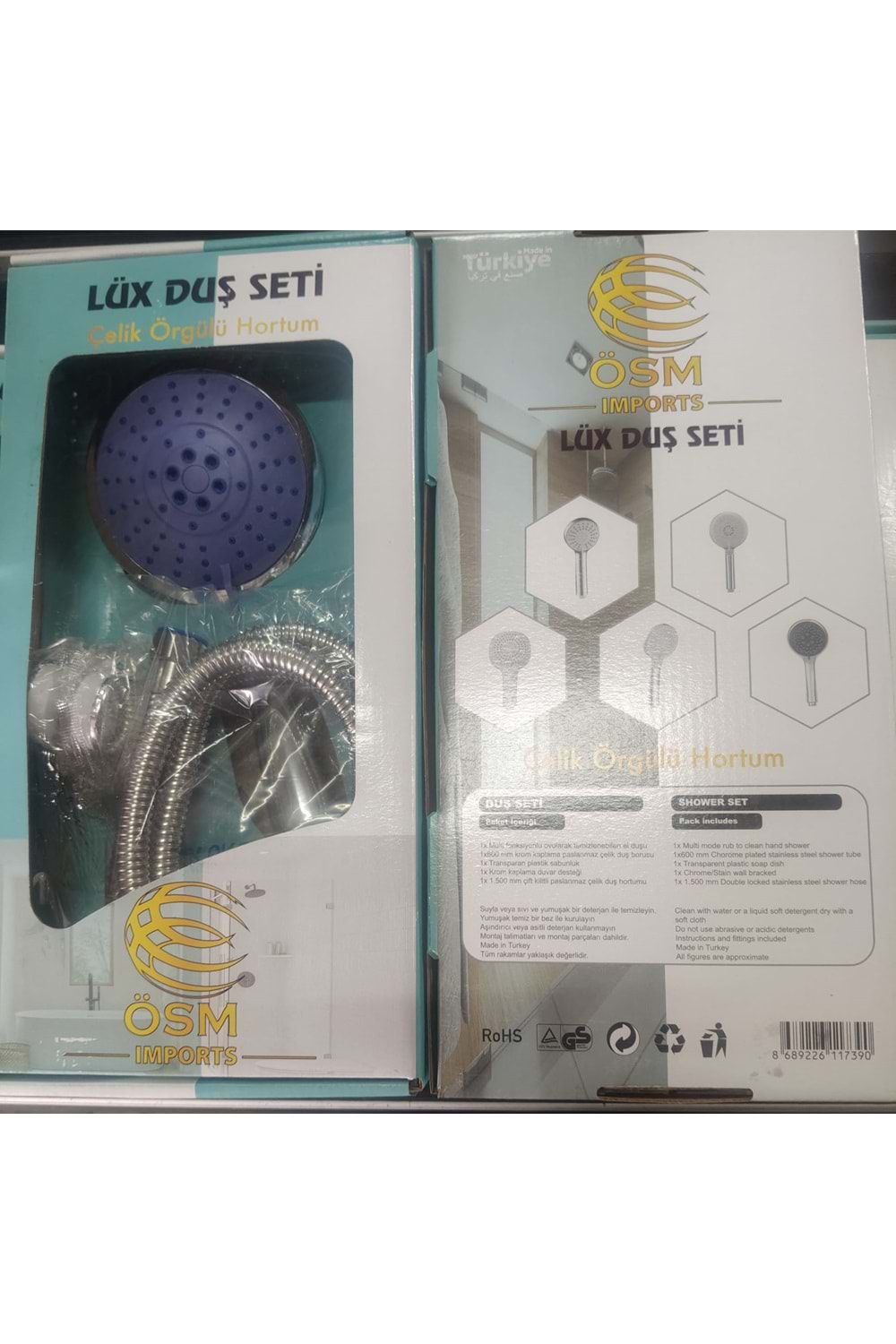 LÜX 1791 EKO DUŞ SETİ ÇELİK ÖRGÜLÜ ( PK 10 )