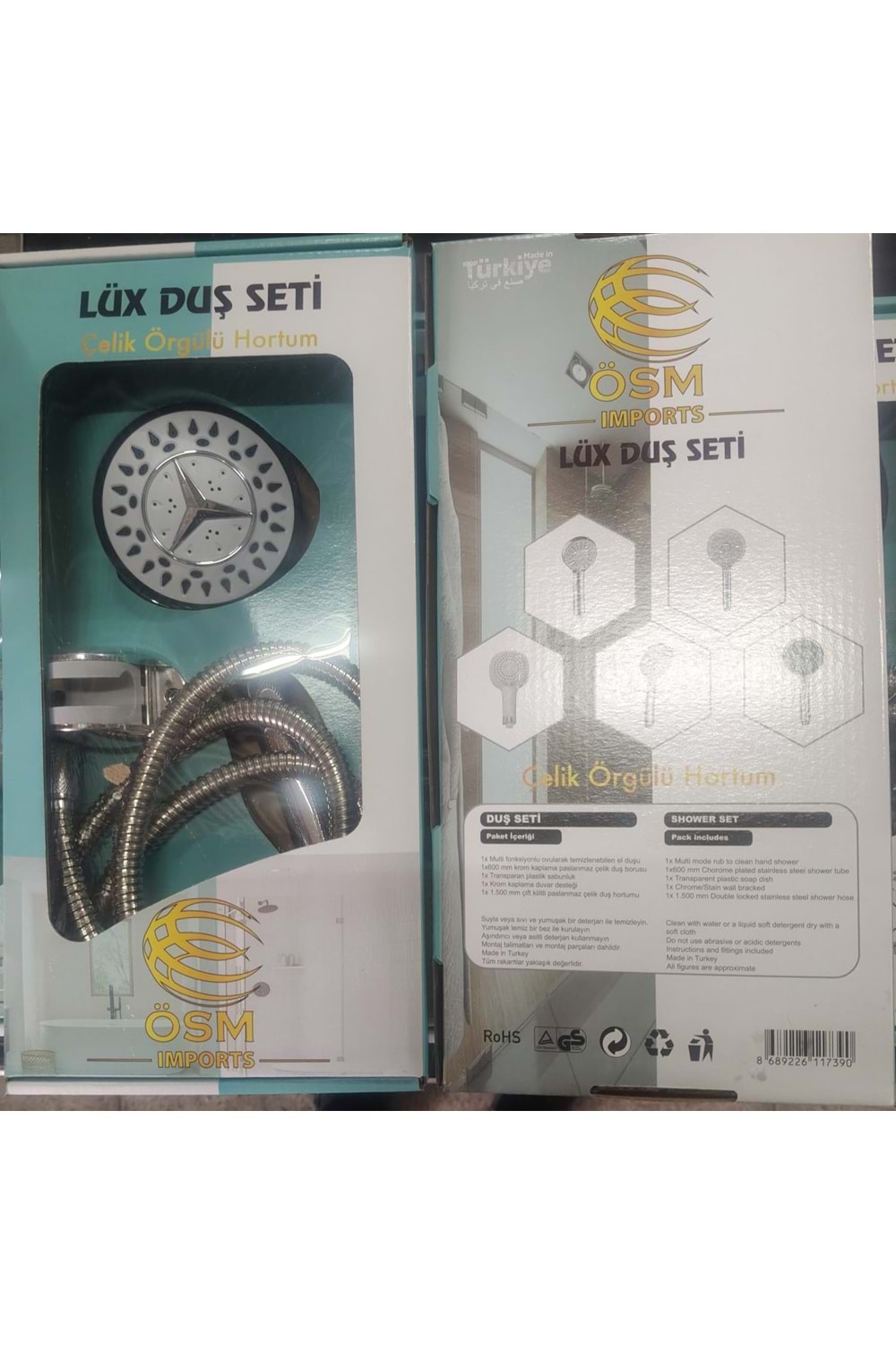 LÜX 1862 MERSEDES DUŞ SETİ ÇELİK ÖRGÜLÜ ( PK 10 )