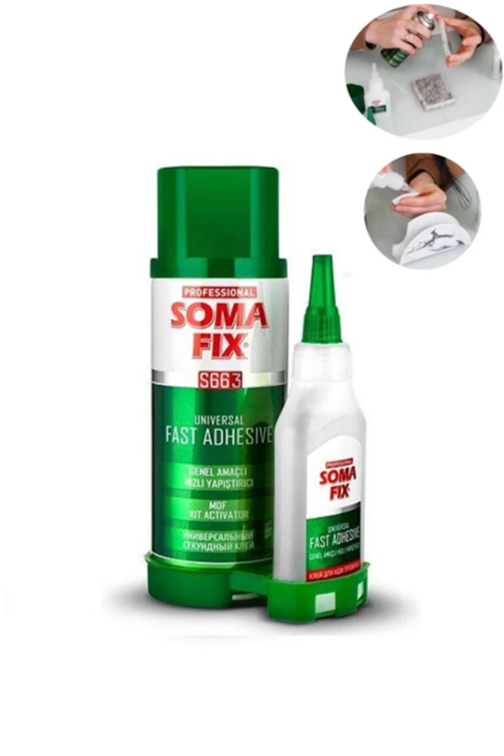SOMAFİX 200 ML+50 GR MDF YAPIŞ.SET 24 (PK 24)