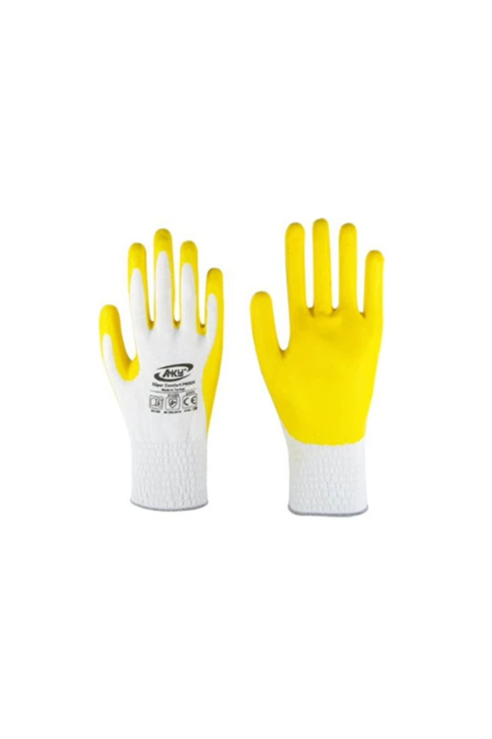 AKY ELDİVEN COMFORT SARI-BEYAZ PN500 NO:10 (PK 12)