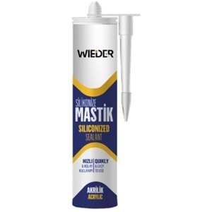 WİEDER SİLİKONİZE MASTİK GRİ 450 GR ( PK 30 )