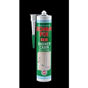SOMAFİX 280 ML DUŞAKABİN SİLİKON ŞEFFAF ( PK 24 )***FIRSAT ÜRÜNÜ***