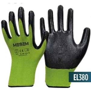 MEŞEM EL380 ORJİNAL ELDİVEN YEŞİL SİYAH 1/2 ( PK 12 - KL360 )