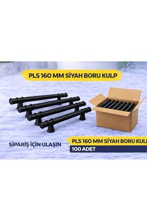 PLS 160 MM SİYAH BORU KULP 100AD/10PKT