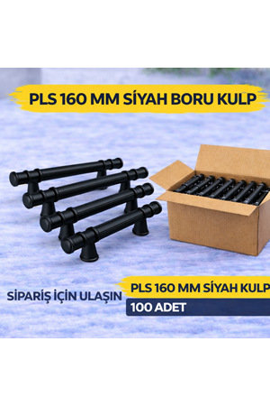 PLS 160 MM SİYAH BORU KULP 100AD/10PKT