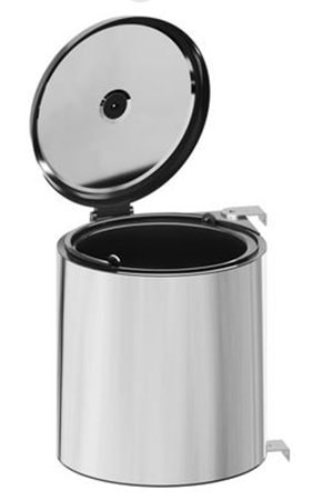 ÇÖP KOVASI PASLANMAZ KROM 10 LT ( PK 2 )