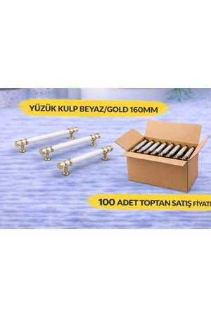 YÜZÜK KULP BEYAZ/GOLD 160 MM ( PK 100 )