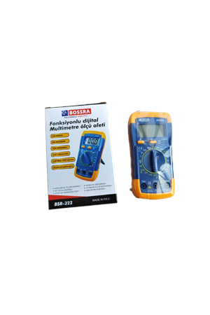 BOSSRA FONKSİYONLU DİJİTAL MULTİMETRE ÖLÇÜM ALETİ BSR 322 PK ( 12 )
