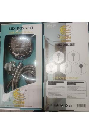 LÜX 1664 LİMA DUŞ SETİ ÇELİK ÖRGÜLÜ ( PK 10 )