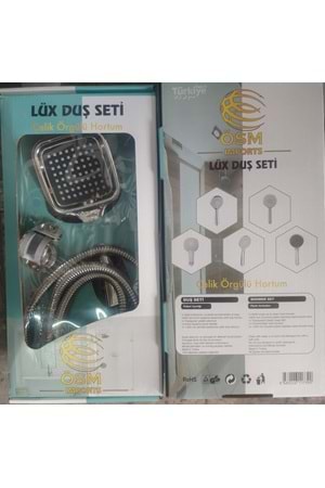 LÜX 1676 SİYAH KARE DUŞ SETİ ÇELİK ÖRGÜLÜ ( PK 10 )