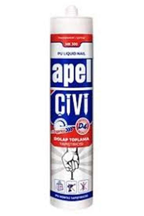 APEL POLİÜRETAN SIVI ÇİVİ ŞEFFAF 330 Gr ( PK 30 )