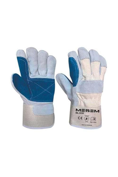 MEŞEM EL610 DERİ ELDİVEN LACİVERT GRİ 10/XL ** FIRSAT ÜRÜNÜ **