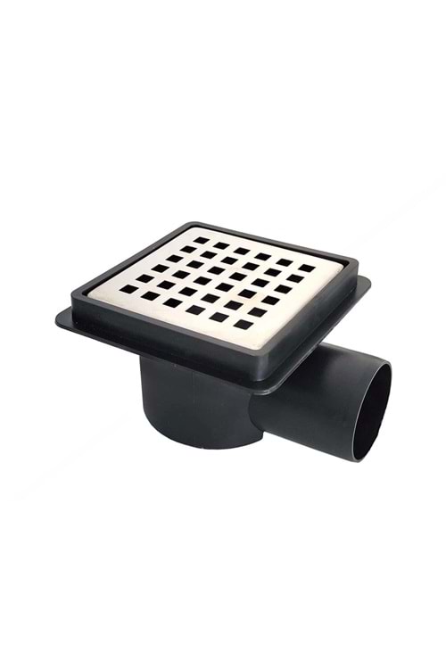 HELBERG SERAMİK UYUMLU YER SİFONU SİYAH ( PK 50 )