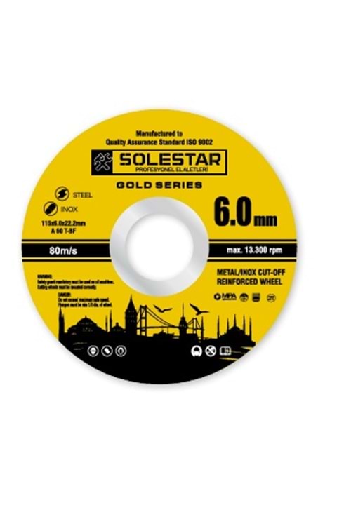 SOLESTAR 180 X 6 X 22 MM TAŞLAMA ( PK 50 )