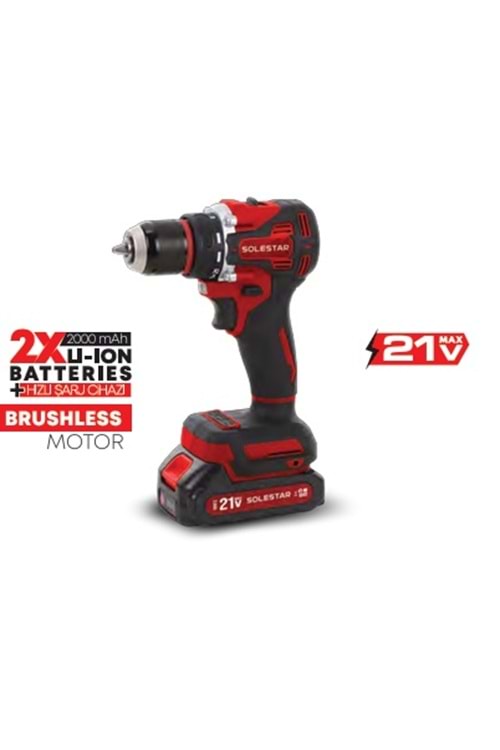SOLESTAR STR-1962 AKÜLÜ MATK.13MM 21V 50N.m 2X2000m.BAT.
