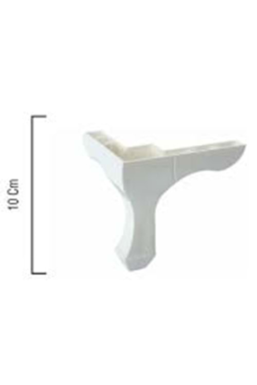 PLS MOBİLYA LÜKENS AYAK BEYAZ 8 CM ( PK 200 )