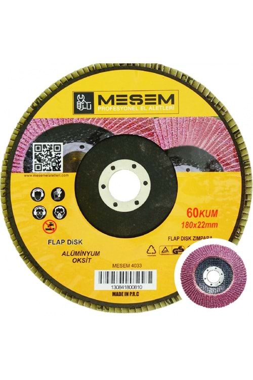 MEŞEM 4033 FLAP ZIMPARA 180X22 MM 60 KUM ( PK 100 )