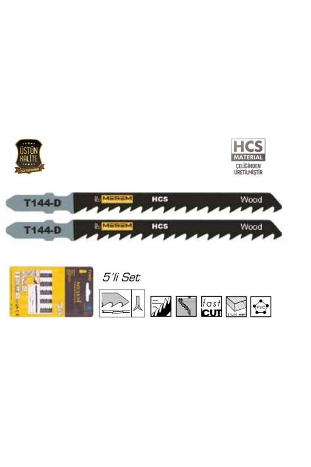 AĞAÇ DEKUPAJ AĞZI T144-D 5'Lİ SET 610 ( PK 100 )
